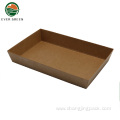 Biodegradable Compostable Kraft Paper Food Packaging Tray